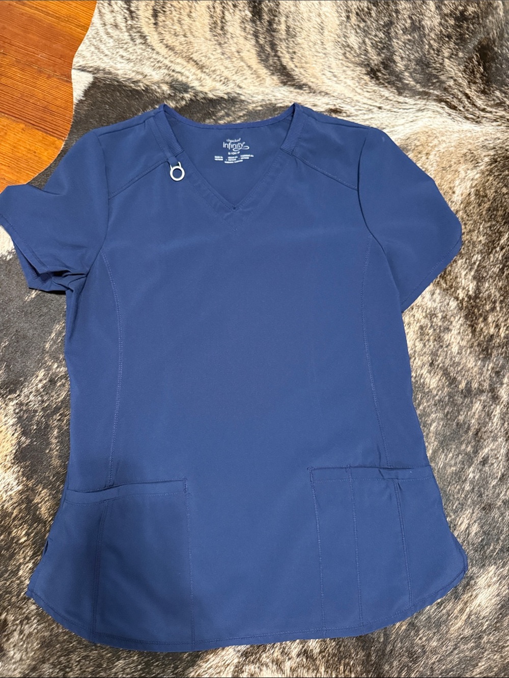 Women’s navy Cherokee scrub top